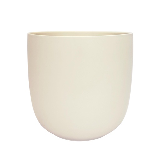 [50465] Lana pot round matte cream - 11x9.75"
