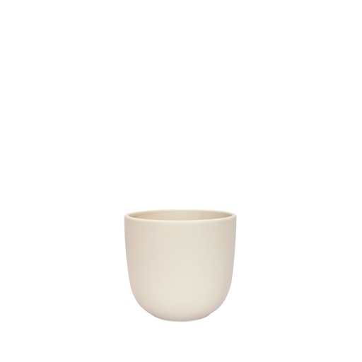 [50456] Lana pot round matte cream - 4.75x4.25"