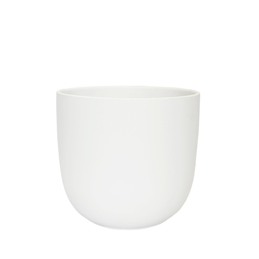 [50460] Lana pot round matte white - 8.75x8"