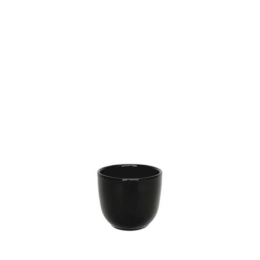 [50451] Lana pot round shiny black - 3.5x3.25"