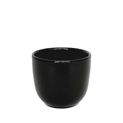 [50239] Lana pot round shiny black - 8.75x8"