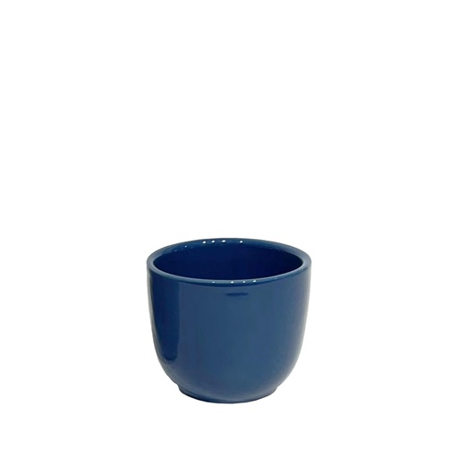 [50236] Lana pot round shiny blue - 6.75x6.25"