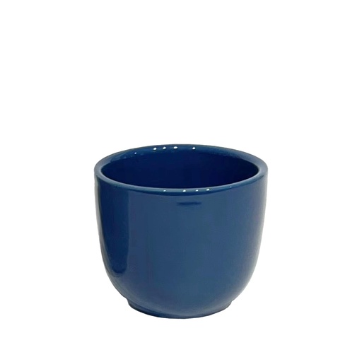 [50240] Lana pot round shiny blue - 8.75x8"