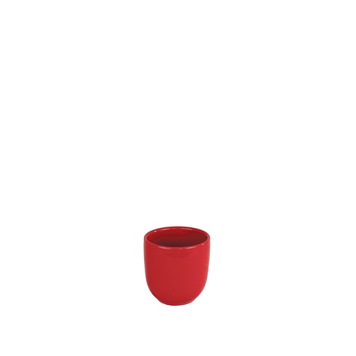 [50291] Lana pot round shiny red - 4.75x4.25"