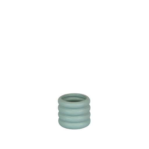 [56365] Luna pot round blue 4.25x3.25"