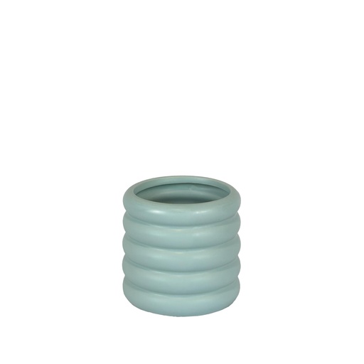 [56364] Luna pot round blue 5.75x5"