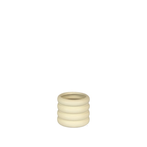 [56353] Luna pot round cream 4.25x3.25"