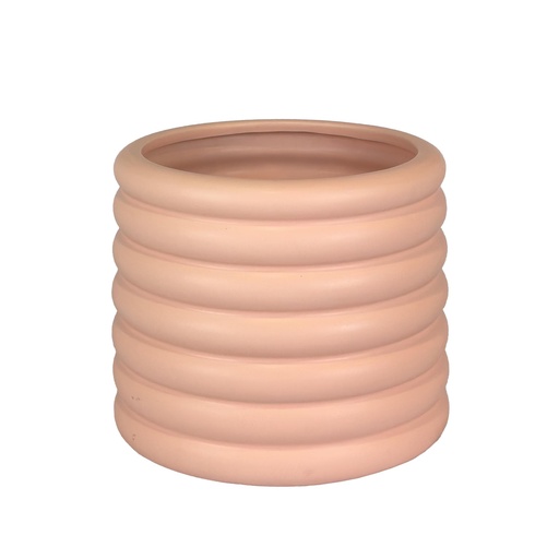 [56358] Luna pot round pink 10.5x8.25"