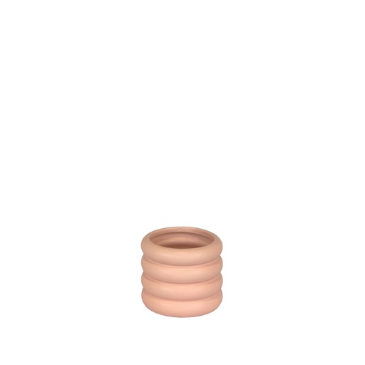 [56361] Luna pot round pink 4.25x3.25"