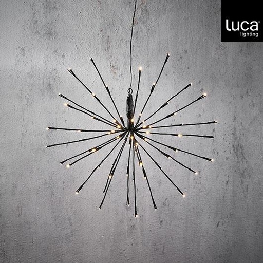 [44906] Outdoor LED Hanging Firework P/I 72L Black Classic White - 12.75"