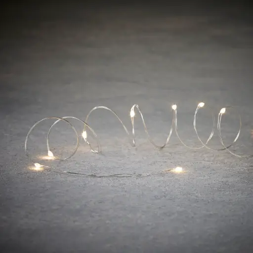[23873] Outdoor String LED Wire B/O 50L Green - 16.5'