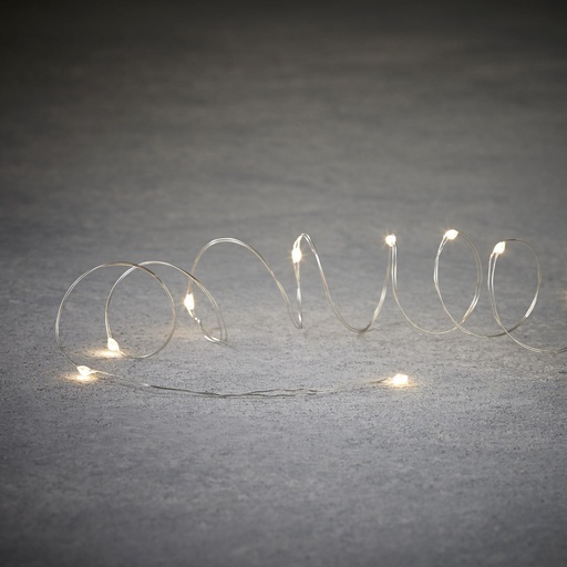 [23871] Outdoor String LED Wire B/O 50L Silver - 16.5'