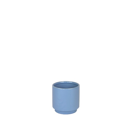 [56343] Silas pot round blue 5.25x4.75"