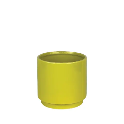 [56340] Silas pot round green 7.25x6.5"