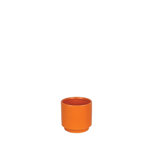 [56337] Silas pot round orange 5.25x4.75"