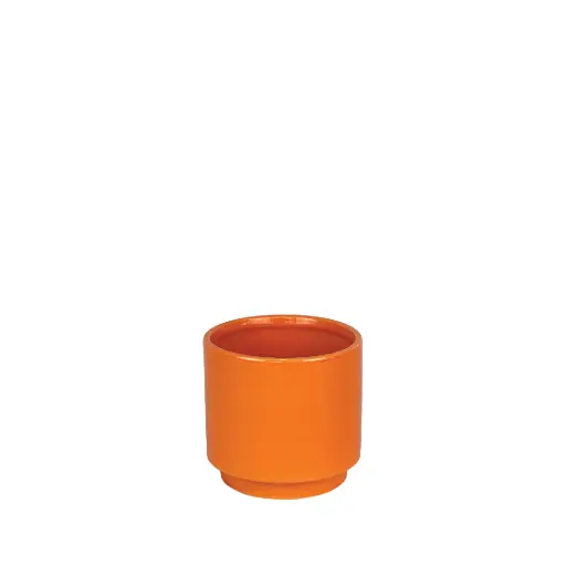 [56337] Silas pot round orange 5.25x4.75"