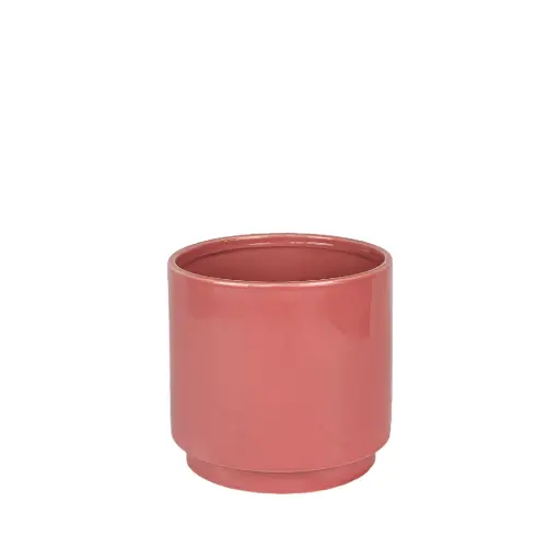 [56338] Silas pot round pink 7.25x6.5"
