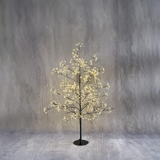 [63577] Tree led black warm white 990led IP44 with timer - 47.25"