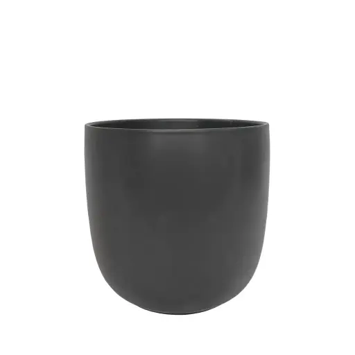 [50227] Tusca pot round black - 8.75x8"