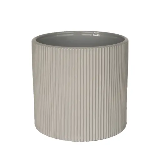 [63664] Siena pot round taupe - 11x10"