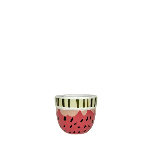 [63999] Watermelon pot round green pink - 5x4.25"