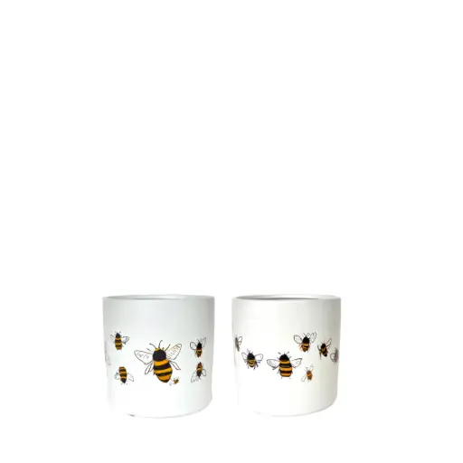 [64002] Apiary pot round 2 assorted cream - 5x4.75"