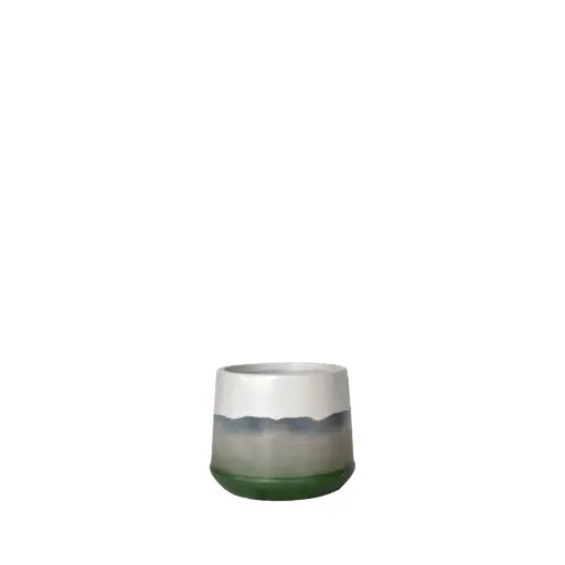 [64016] Paz pot round cream green - 5x4"