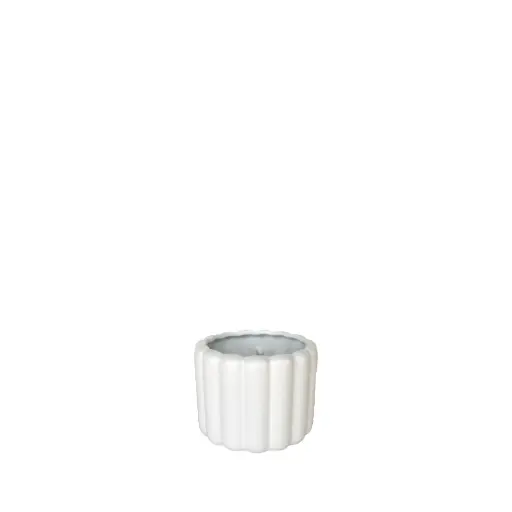 [63924] Beau pot round white - 4.75x4"