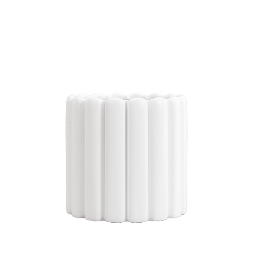 [63926] Beau pot round white - 8.75x8"