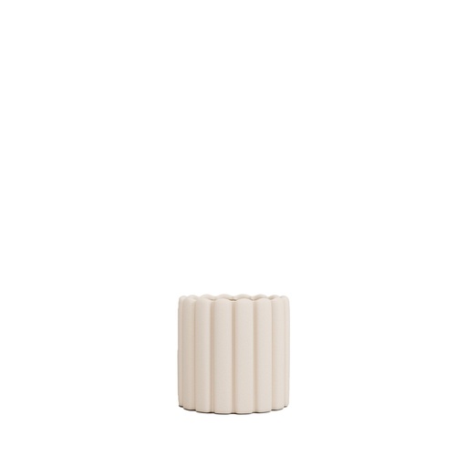 [63927] Beau pot round beige - 4.75x4"