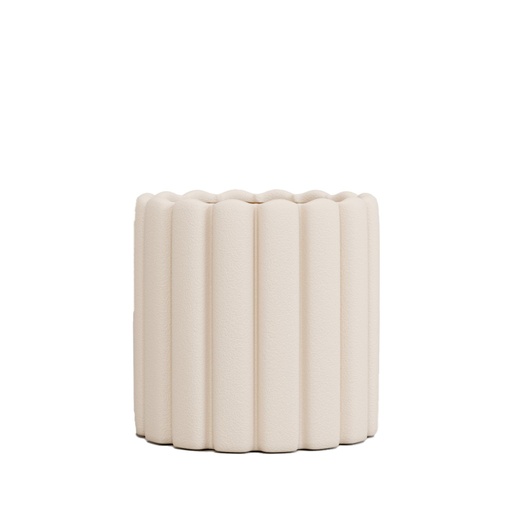 [63929] Beau pot round beige - 8.75x8"