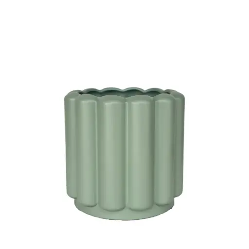 [63932] Beau pot round green - 8.75x8"