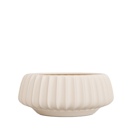 [63907] Posy bowl round beige - 13.75x6.5"