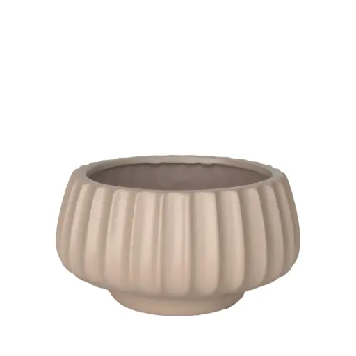 [63907] Posy bowl round beige - 13.75x6.5"