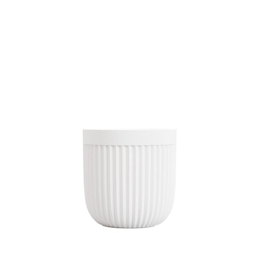 [63880] Vivi pot round white - 6.75x6.25"