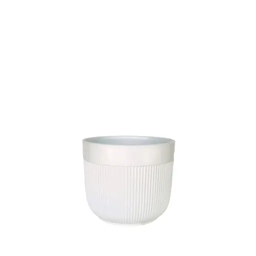 [63880] Vivi pot round white - 6.75x6.25"