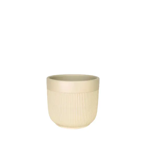[63884] Vivi pot round beige - 6.75x6.25"