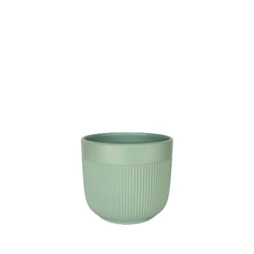 [63888] Vivi pot round green - 6.75x6.25"