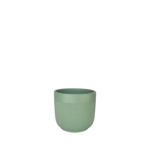 [63889] Vivi pot round green - 5x4.25"
