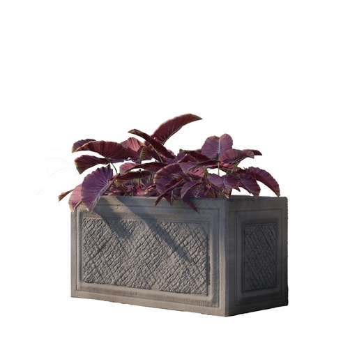 [64044] Romeo pot rectangle set of 2 black - 31.5x13.75x15.75"
