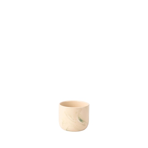 [63730] Liliana pot round green marble - 4.75x7"