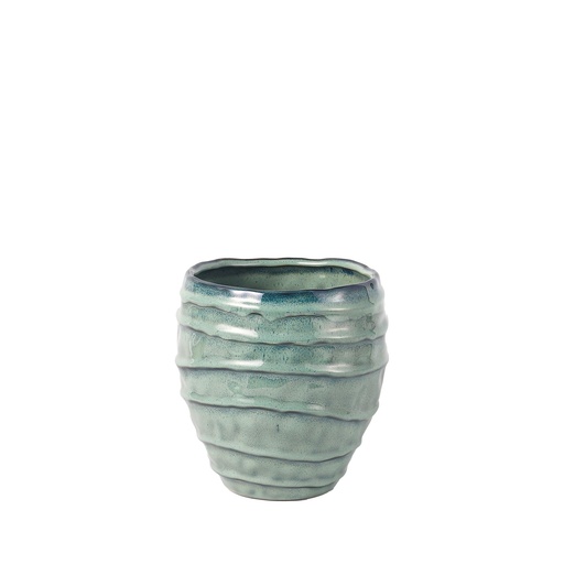 [63747] Pepe pot round blue - 6.75x7"