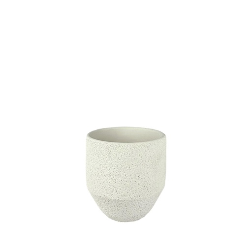 [63765] Astrid pot round white - 5.5x5.5"