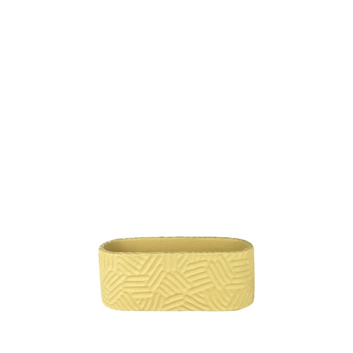 [63796] Sancho pot oval yellow - 8x3.25x3.75"