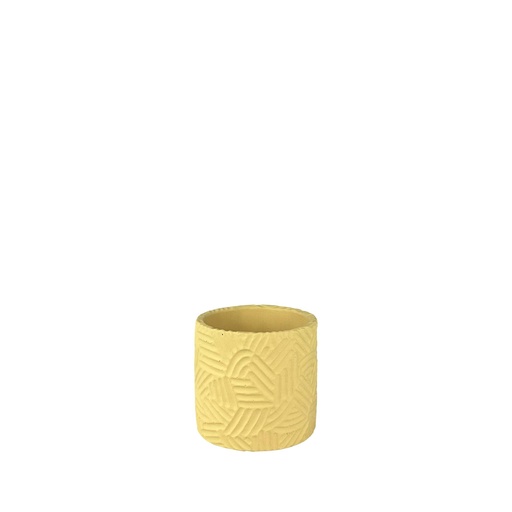 [63794] Sancho pot round yellow - 4.25x4"