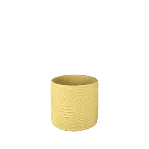 [63698] Sancho pot round yellow - 5.5x5"