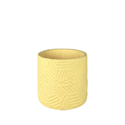 [63699] Sancho pot round yellow - 7x6"