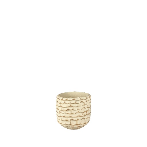 [63813] Rainer pot round white - 4.25x4.25"