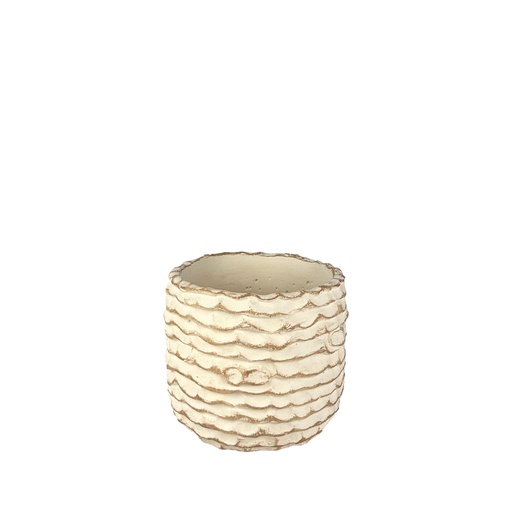 [63814] Rainer pot round white - 6x5.25"