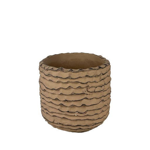 [63818] Rainer pot round brown - 7x6.5"